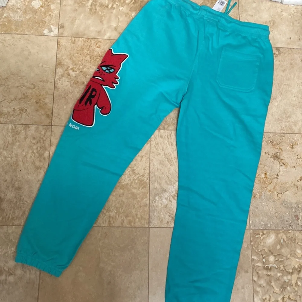 Maison Noir Joggers. Size L Tiffany Teal Blue - Picture 2 of 6